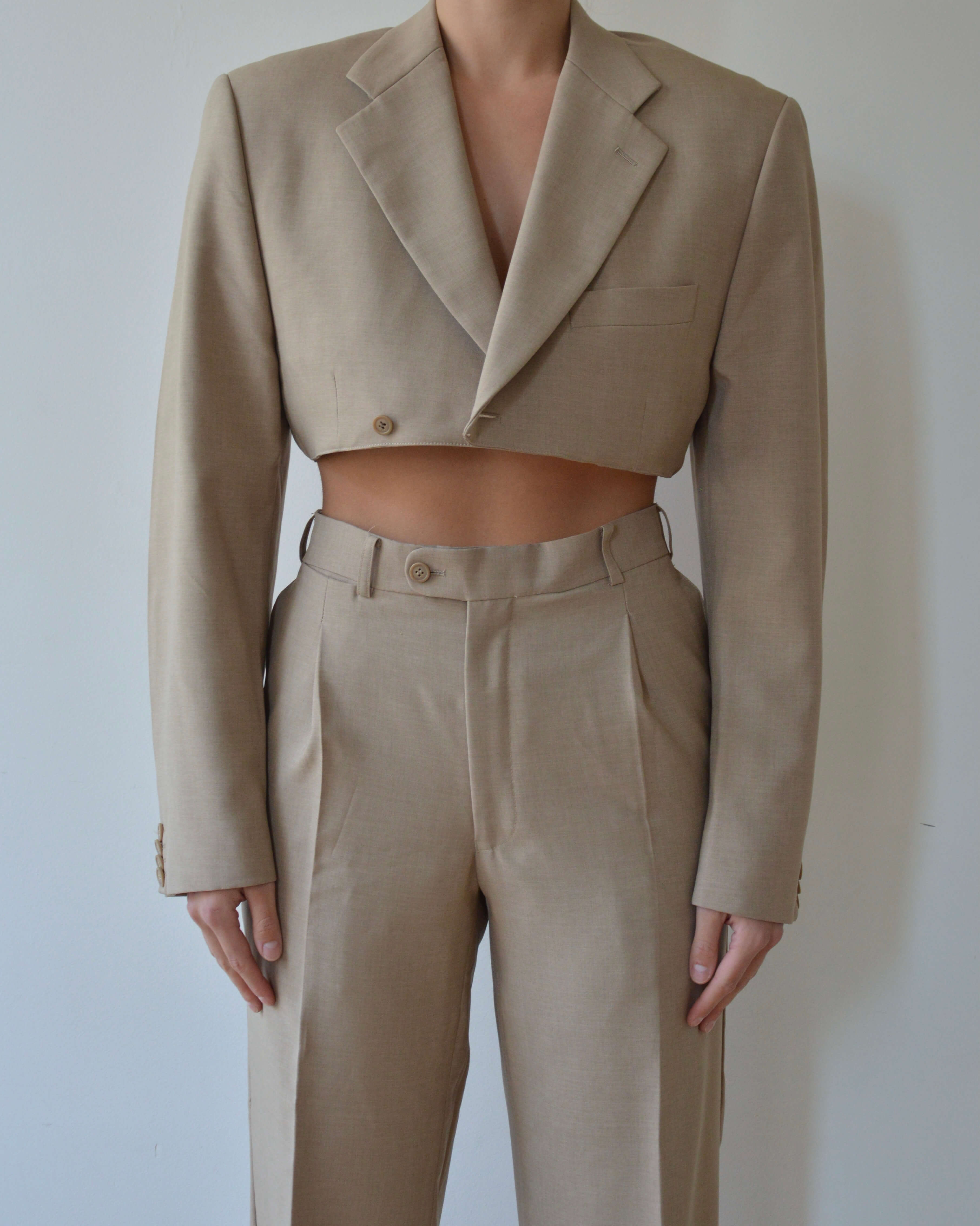Vegan Blaset with trousers - beige (XS/S)