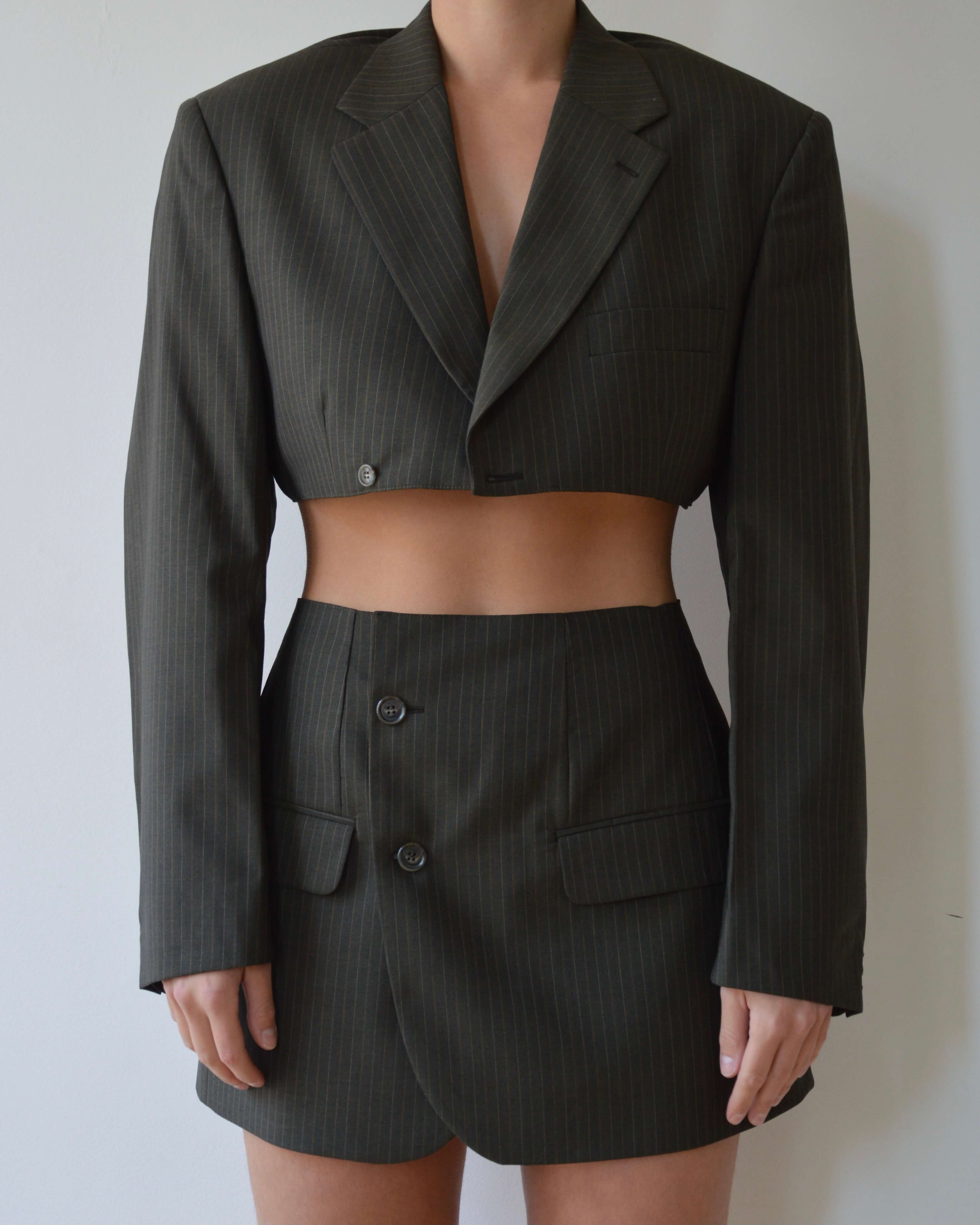 Ensemble veste et pantalon - vert foncé (XS/S)