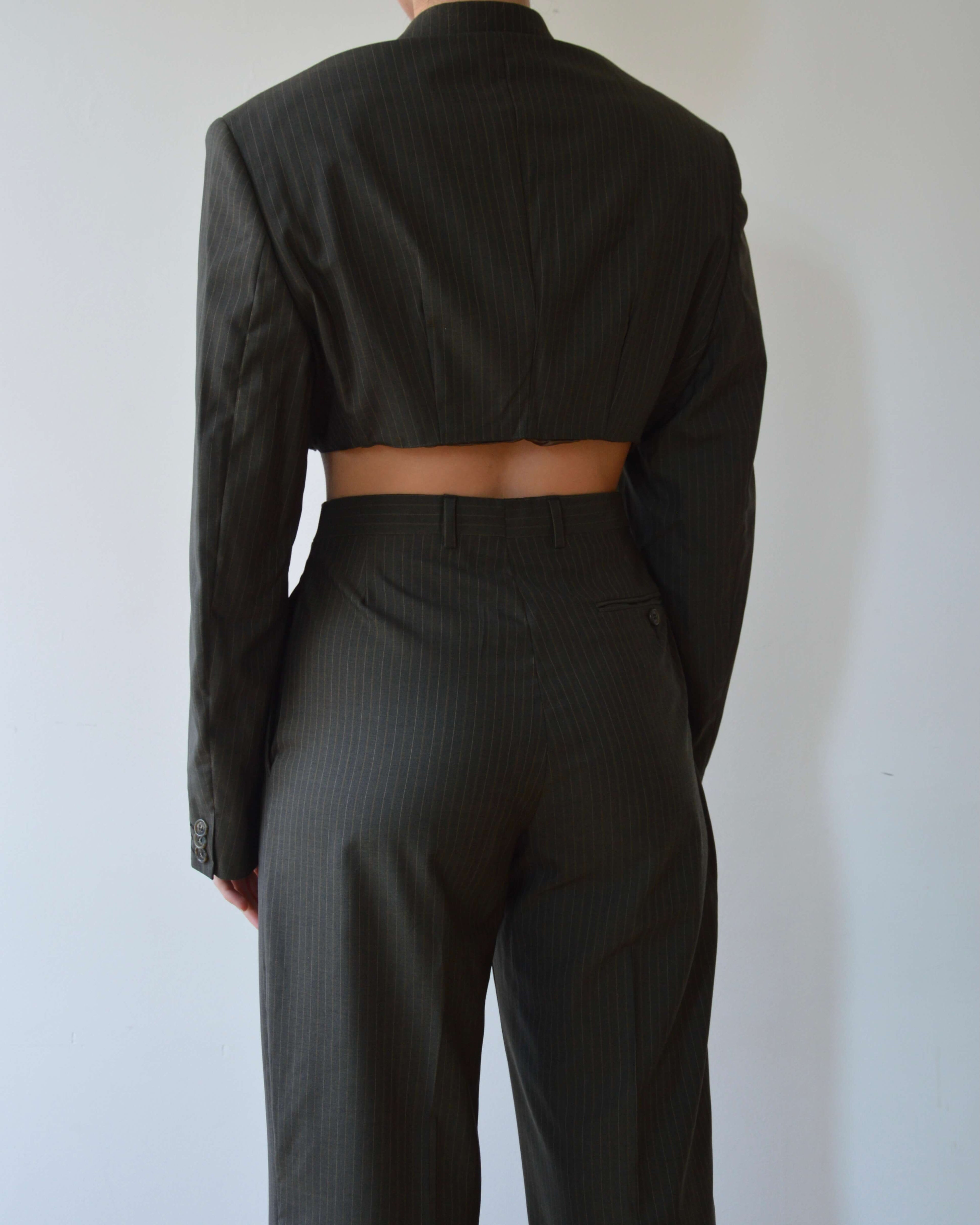 Ensemble veste et pantalon - vert foncé (XS/S)