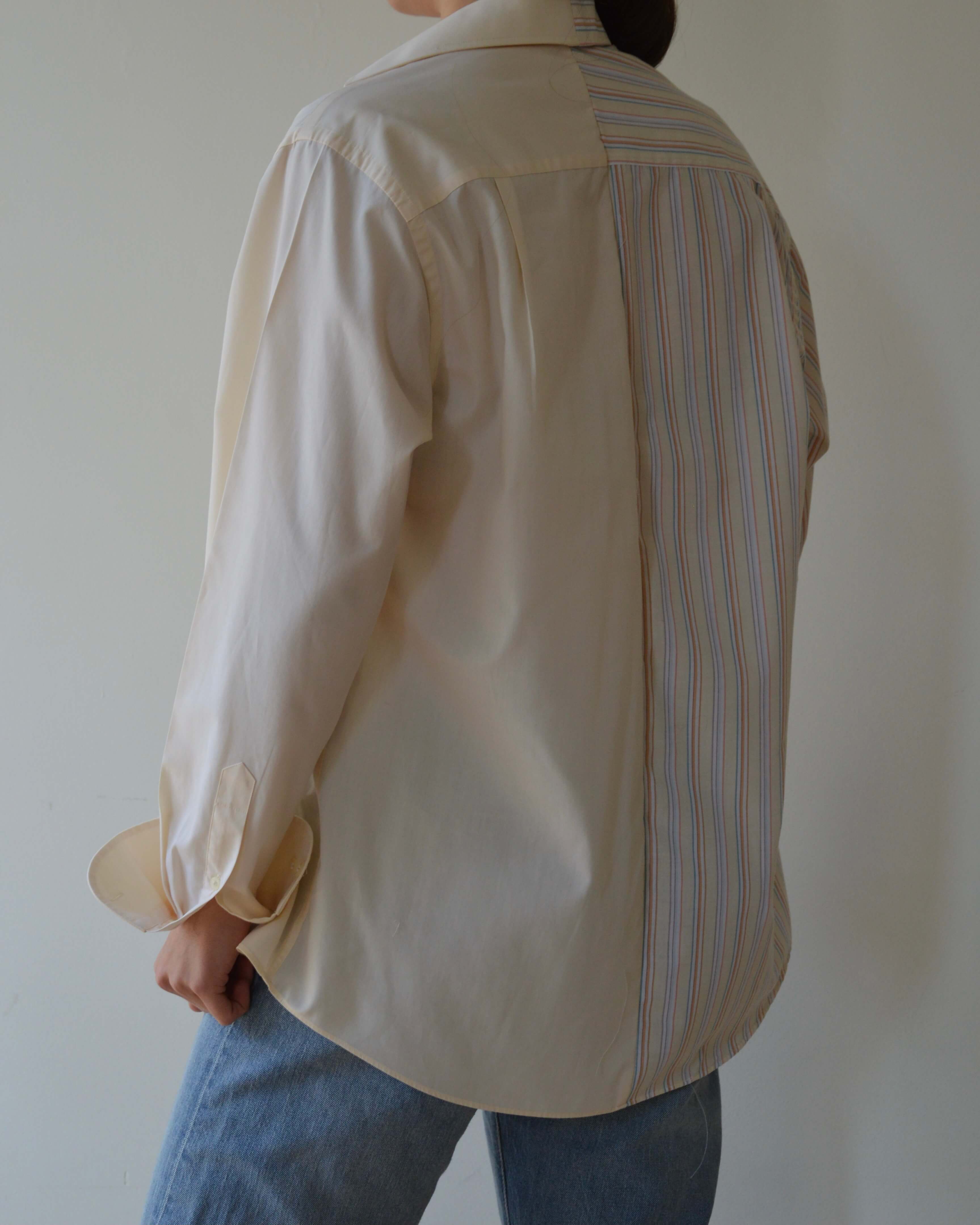 DUO Shirt - breeze yellow on stripes (S/L)