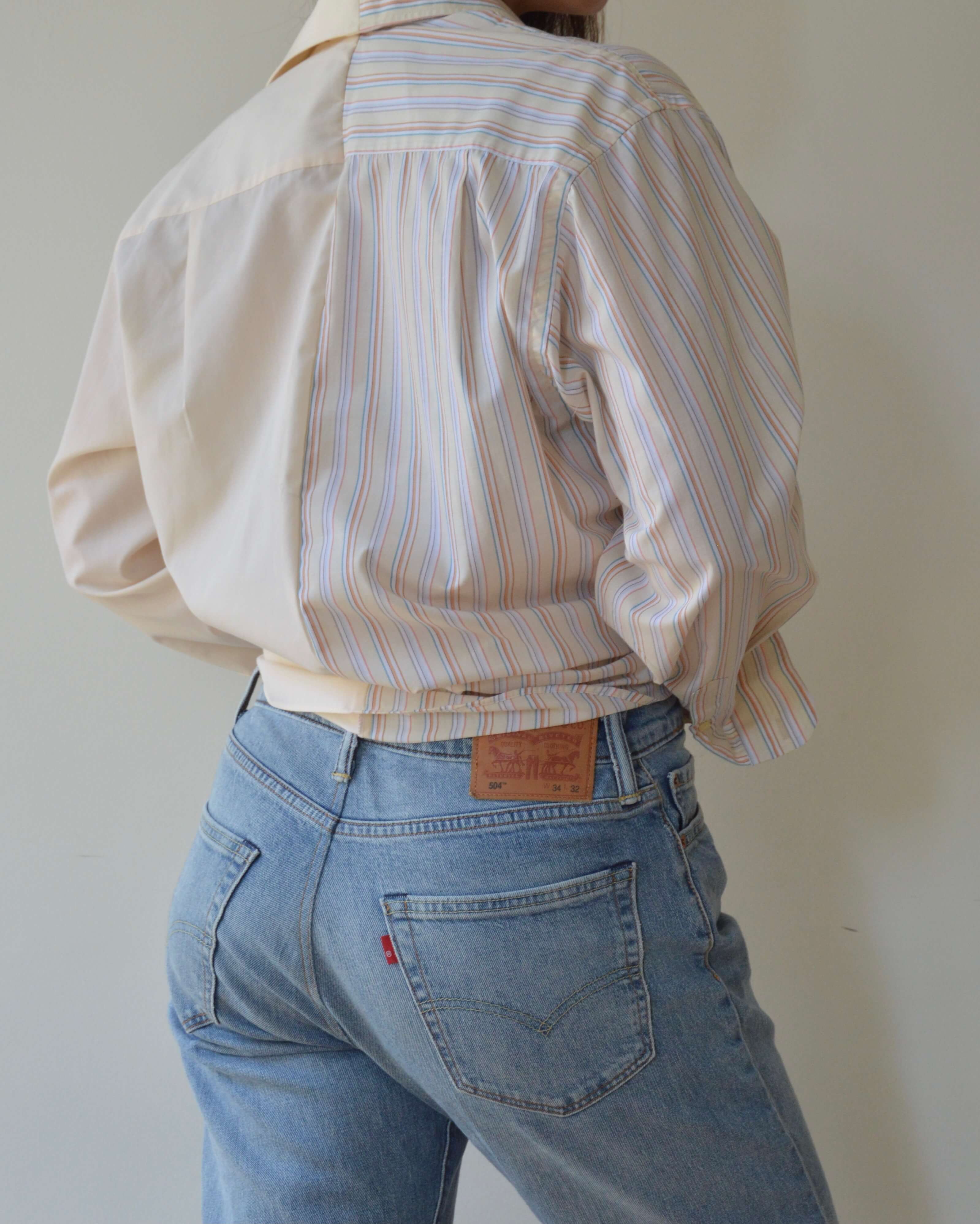 DUO Shirt - breeze yellow on stripes (S/L)