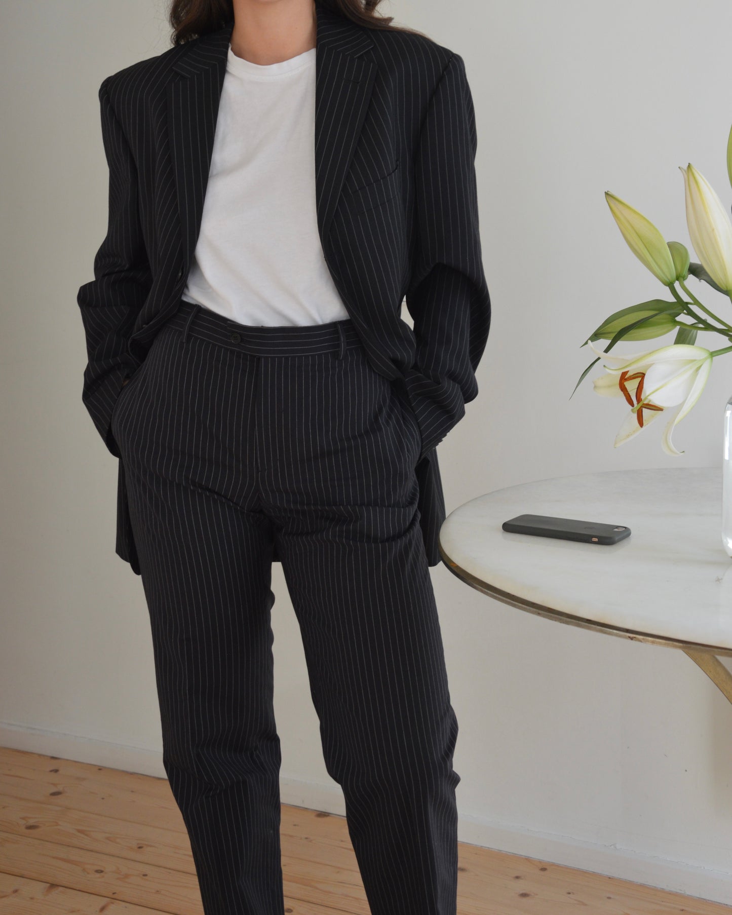 Suit - black striped (S/M)