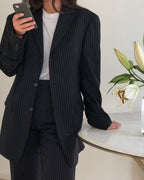 Suit - black striped (S/M)