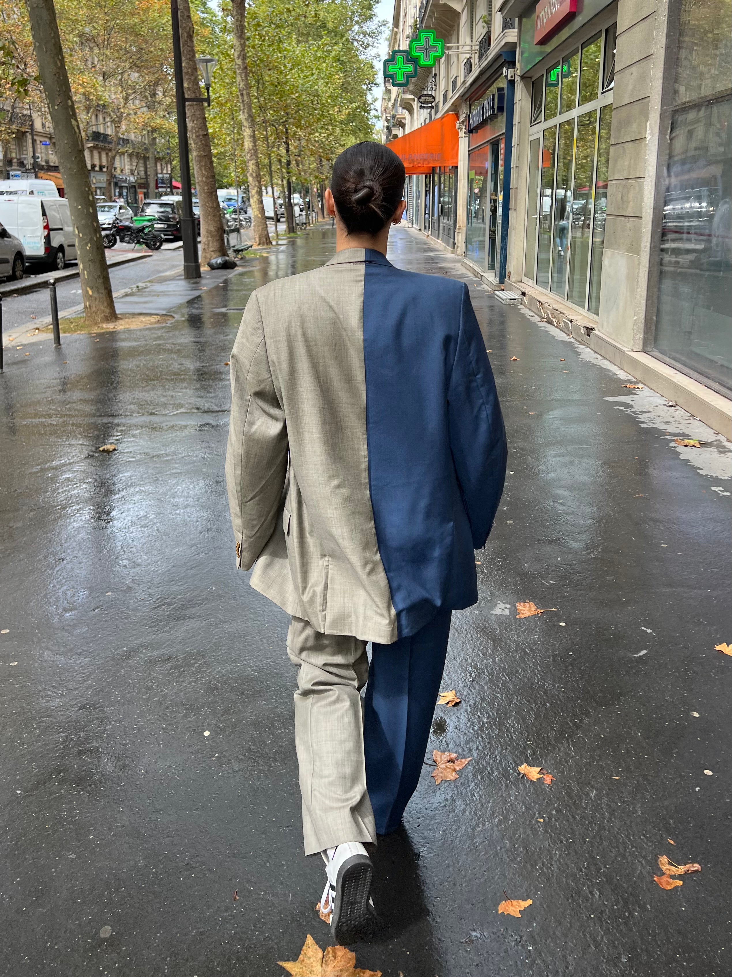 DUO Suit - Blue on Beige (S/M)